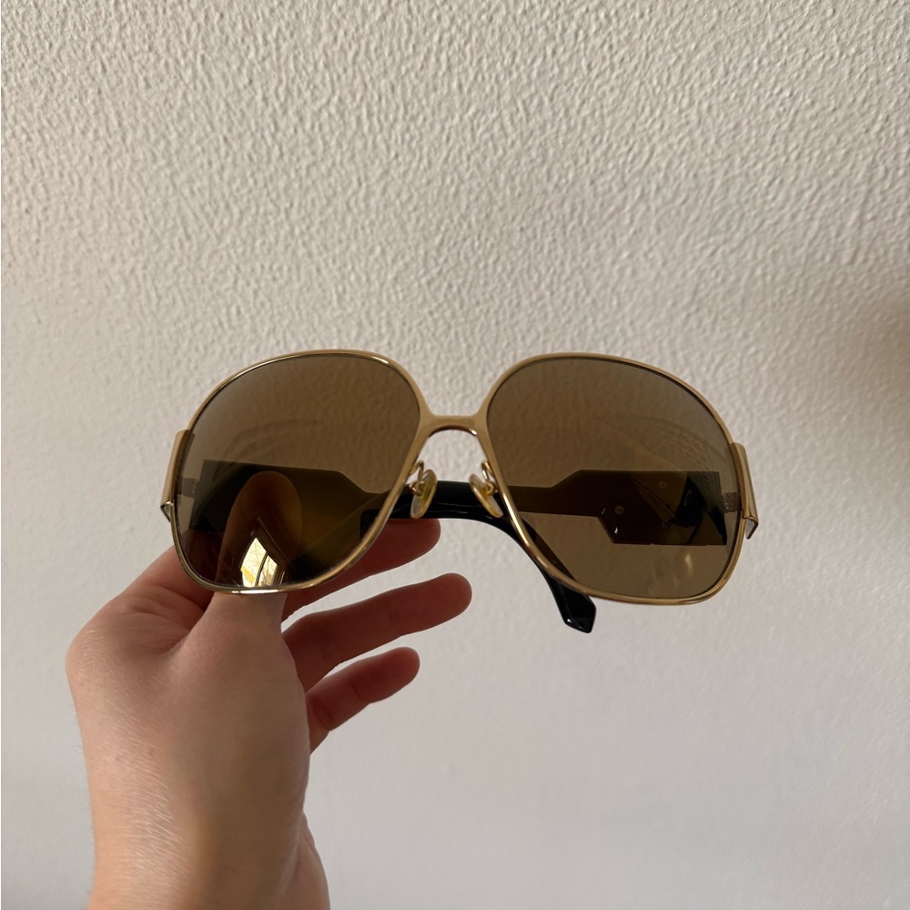 Marc Jacobs Retro Gold Frame Brown Lens Women's Sunglasses